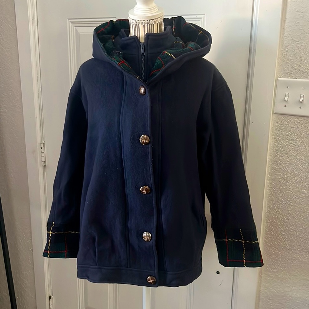 Herman Kay hooded wool jacket vintage size 10